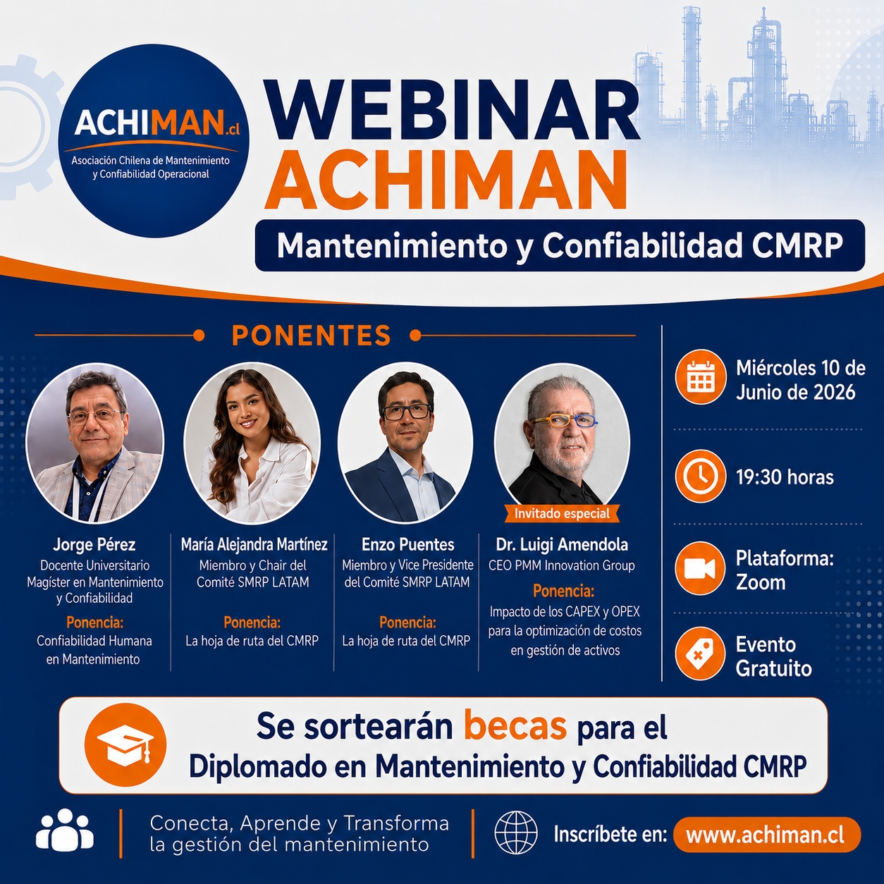 Webinar ACHIMAN: Mantenimiento y Confiabilidad CMRP